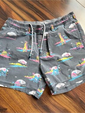 Party Pants Unlined Mens Shorts Dinosaur XL Faded
